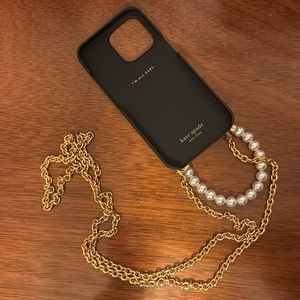 Kate Spade pearl wristlet iPhone 13 pro case NWOT